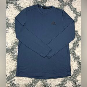 Adidas Men's Blue Aeroready Designed 2 Move Feelready Long Sleeve T-shirt Size M